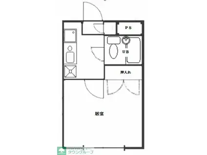 プラザ・ドゥ・マグナス(1K/3階)の間取り写真