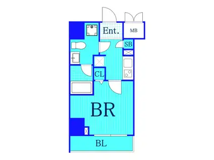 ルミード川崎(1K/4階)の間取り写真
