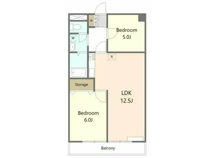 フヨーグマンション(2LDK/2階)の間取り写真
