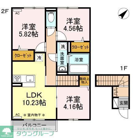 AISE VILLAGE(3LDK/2階)の間取り写真