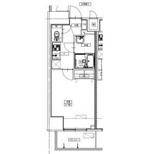 S-RESIDENCE四日市駅前COULEUR FR・家具(1K/4階)の間取り写真