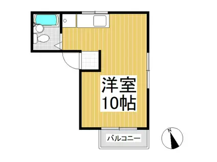ノースリバー舞田(ワンルーム/1階)の間取り写真