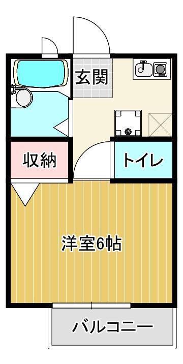 オリーブハウス(1K/1階)の間取り写真