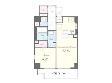 ARME梅田(1LDK/9階)の間取り写真