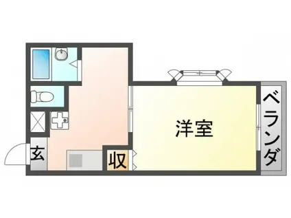 バビーズ千里山(1K/4階)の間取り写真