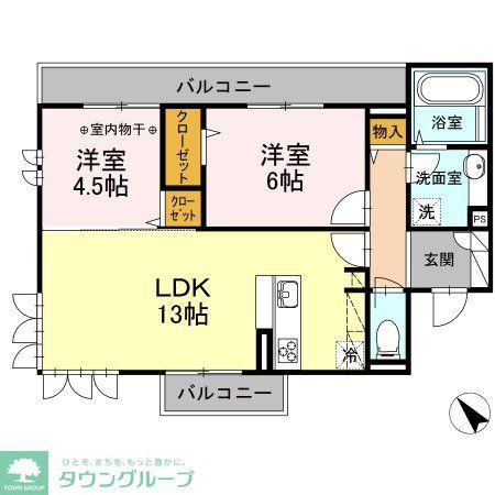 メゾンルミエール(2LDK/2階)の間取り写真