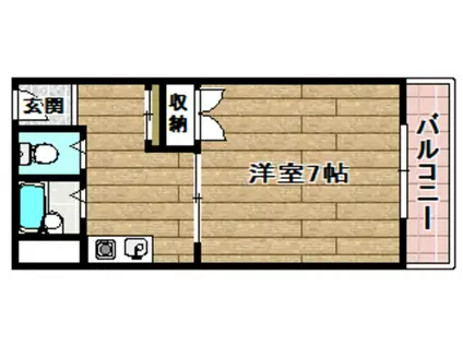 光栄ハイツ大畑(1K/1階)の間取り写真