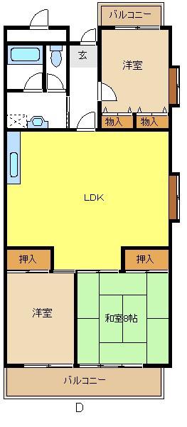 THE COMFORT(3LDK/2階)の間取り写真