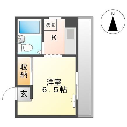 サンライフL21(1K/5階)の間取り写真