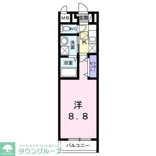 ブレーメンハウス(1K/1階)の間取り写真