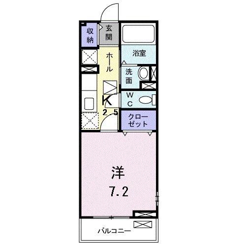 サンビレッジ(1K/1階)の間取り写真