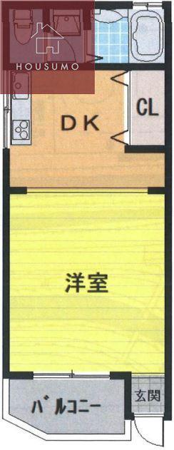 藤井マンション東花園(1DK/1階)の間取り写真