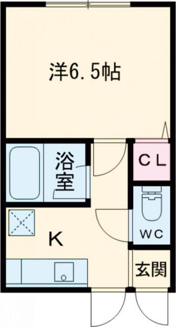 シティコート八幡(1K/1階)の間取り写真