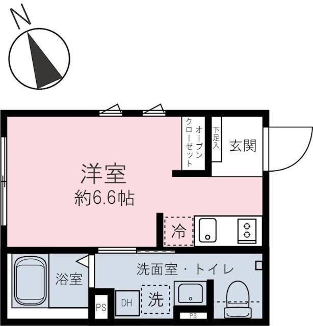 CASA PIAZZA TACHIKAWA(ワンルーム/3階)の間取り写真