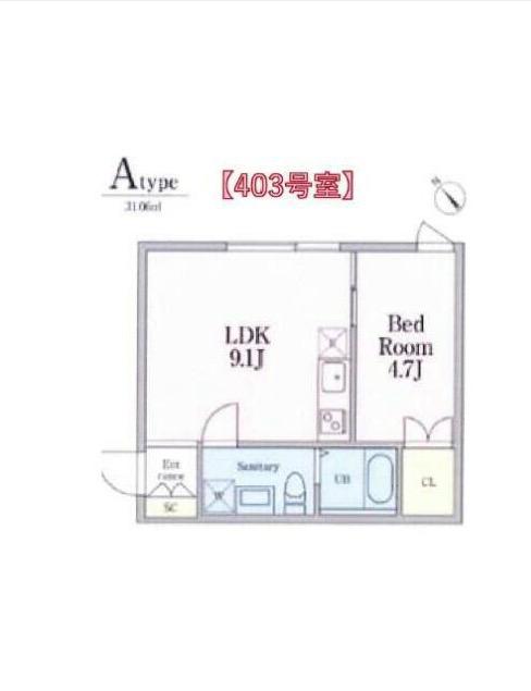 アート・フル永福(1LDK/4階)の間取り写真