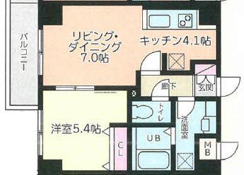 メゾン・プティシエル(1LDK/3階)の間取り写真