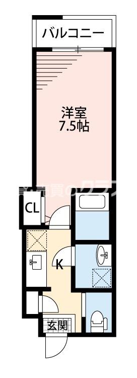 H-MAISON大正III(1K/3階)の間取り写真