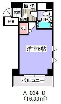 サンマリノ(1K/2階)の間取り写真