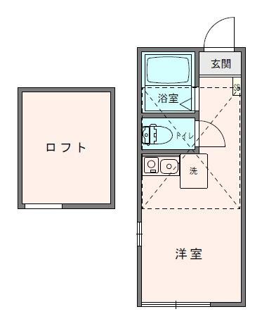 G・Aヒルズ上大岡II(ワンルーム/1階)の間取り写真