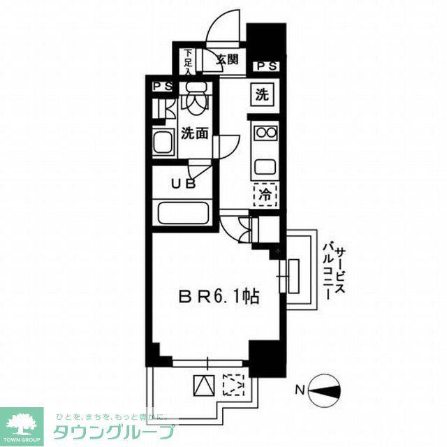 レジディア新宿イーストIII(1K/5階)の間取り写真