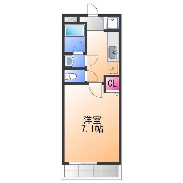 モンターニャアイ(1K/2階)の間取り写真