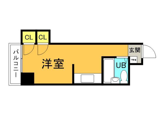 AYビル(ワンルーム/1階)の間取り写真