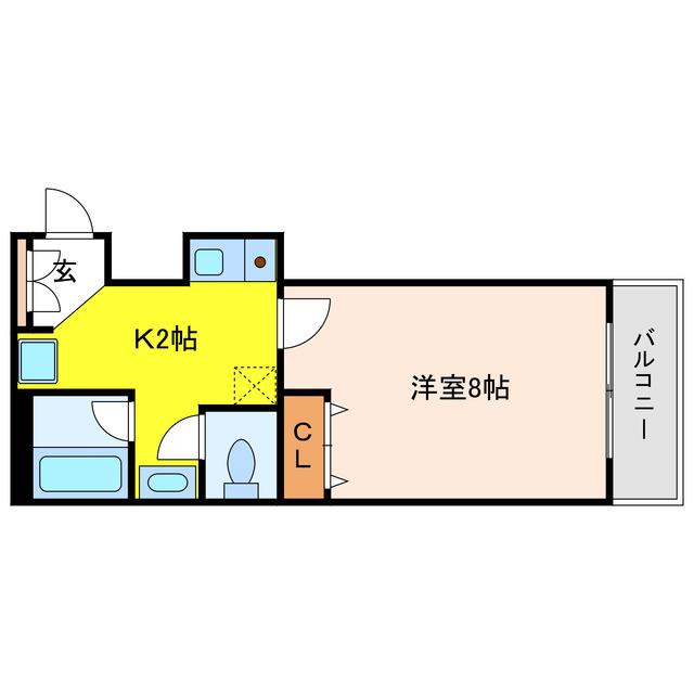 アーバン寿(1K/4階)の間取り写真