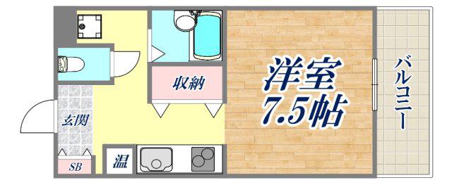 ASHIYA1555(ワンルーム/5階)の間取り写真