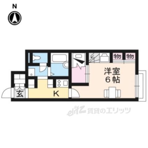 レオパレス市子殿(1K/1階)の間取り写真