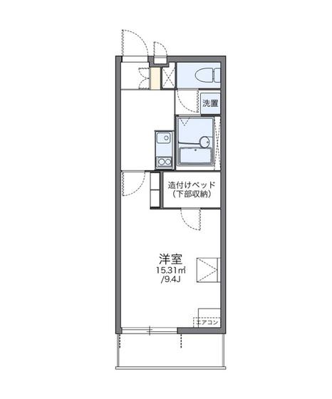 レオパレスさくらII(1K/3階)の間取り写真