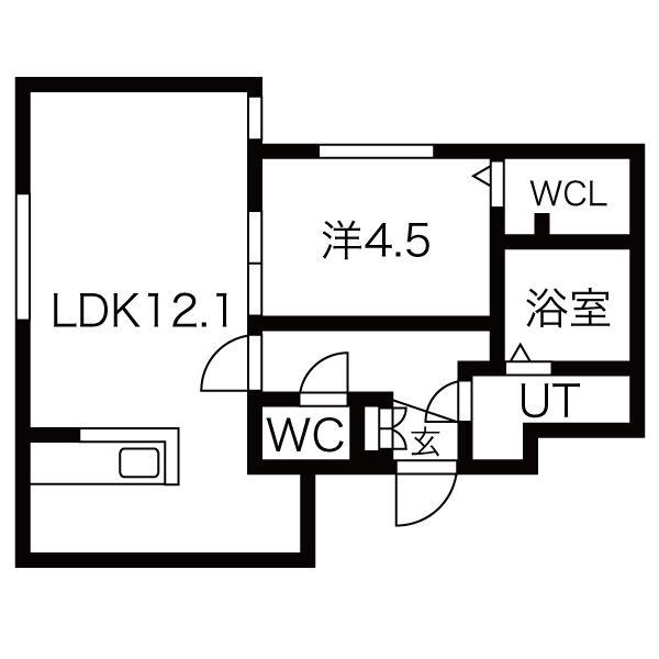 RESITRUST(1LDK/5階)の間取り写真