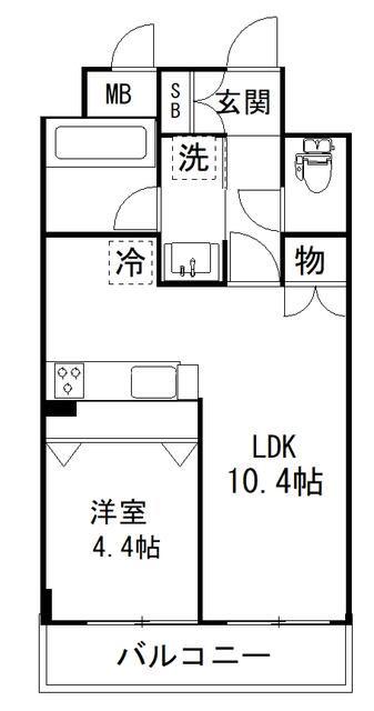 PRESCELTO弐番館(1LDK/1階)の間取り写真