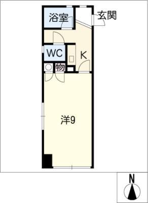 SPAZIO(1K/3階)の間取り写真
