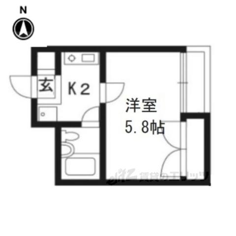 RX吉祥院(1K/2階)の間取り写真