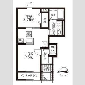 リーブルファイン戸田(1LDK/1階)の間取り写真