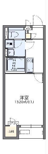レオネクストフォセット(1K/2階)の間取り写真