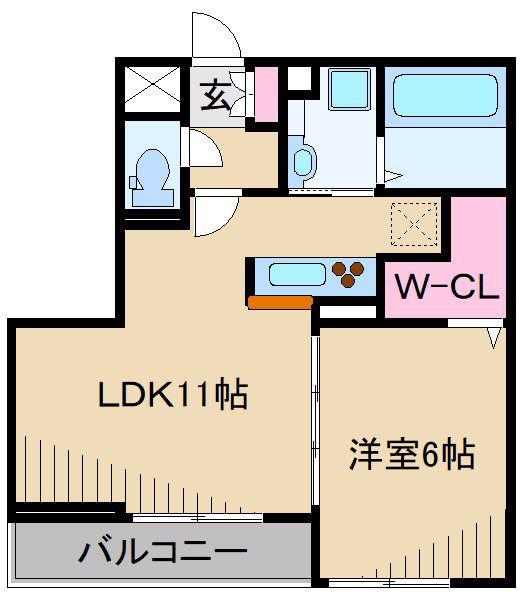 アピソ・ソレイユ(1LDK/3階)の間取り写真