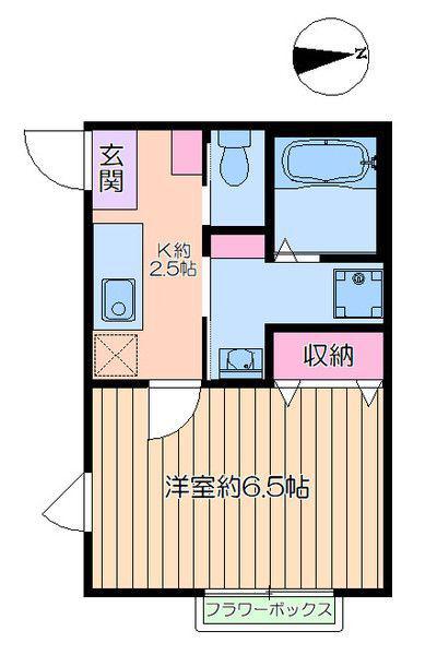 CASATAKEYA(1K/2階)の間取り写真