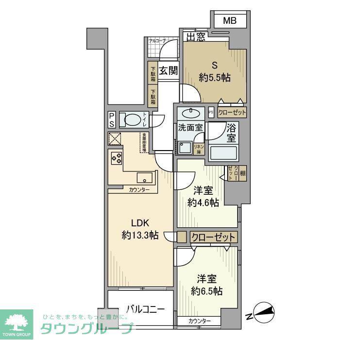 ベルメゾン文京白山(2SLDK/3階)の間取り写真