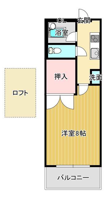 SDハイム(1K/1階)の間取り写真