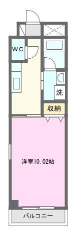 ドエルスィーツ(1K/2階)の間取り写真