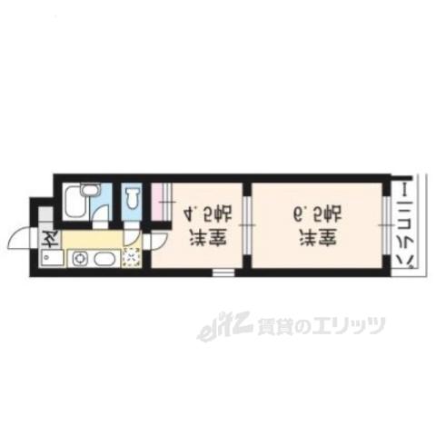 アールグランツ洛南(2K/4階)の間取り写真