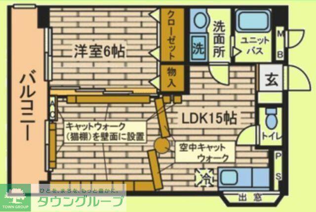 梅が丘森ビル(1LDK/5階)の間取り写真