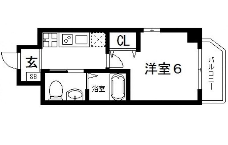 CITY PAL FUKAEBASHI(1K/2階)の間取り写真