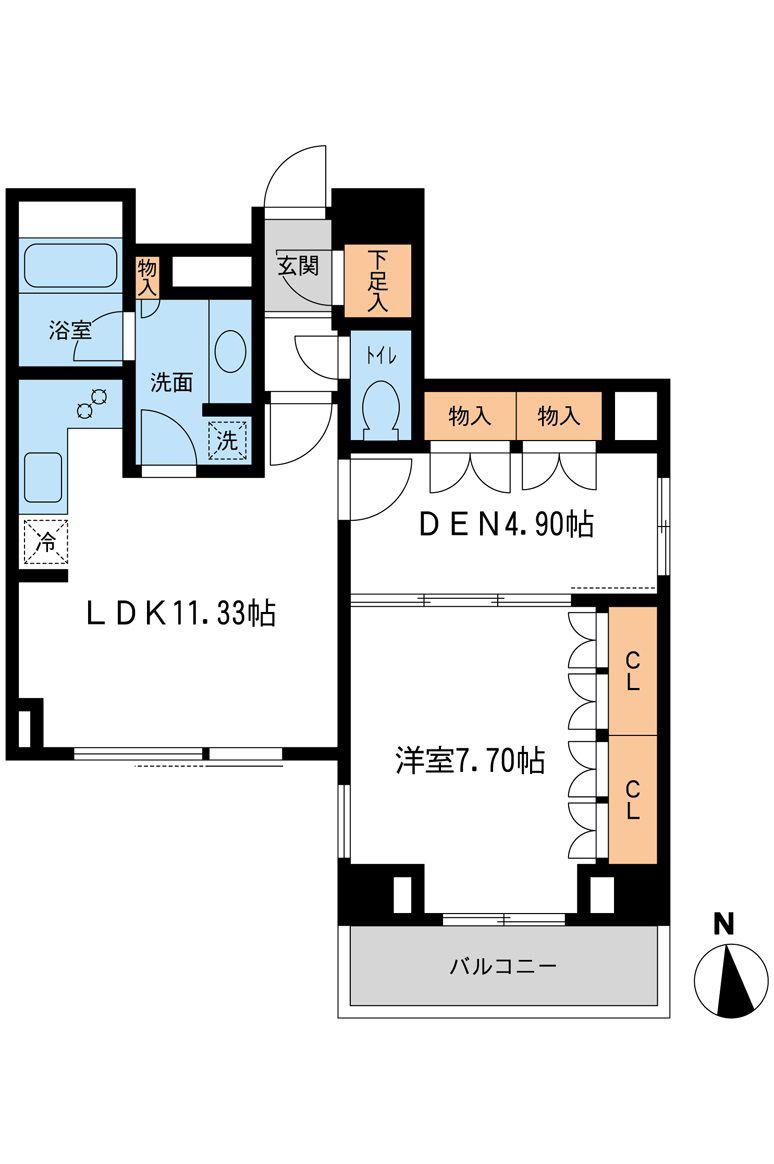 レジデンス白金コローレ(2LDK/3階)の間取り写真