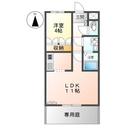 JR御殿場線 裾野駅 徒歩33分 3階建 築17年(1LDK/1階)の間取り写真