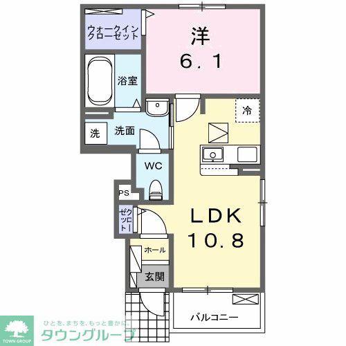 ジュライ・玉泉(1LDK/1階)の間取り写真