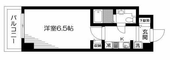 シャイン小石川(1K/2階)の間取り写真