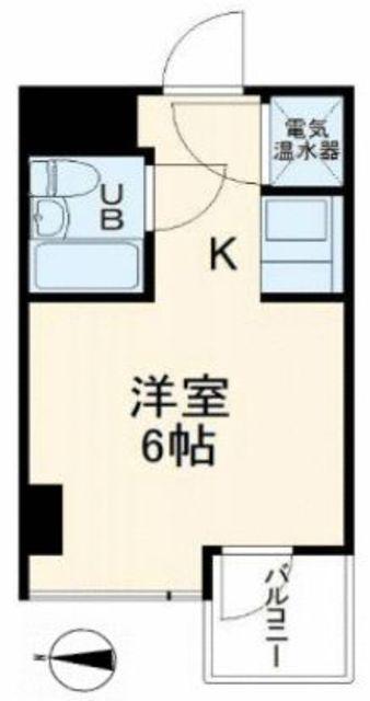 メゾン南平(ワンルーム/1階)の間取り写真