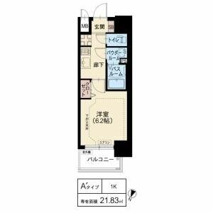 スプランディッド新大阪ウエスト(1K/11階)の間取り写真